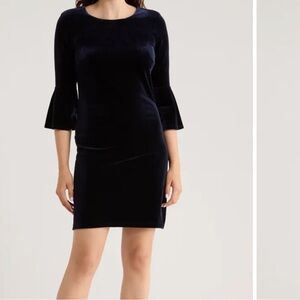 Tommy Hilfiger Black Long Sleeve Dress velvet